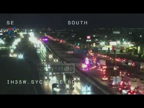 Traffic alert: Southbound lanes of I-35W in Fort Worth shut down