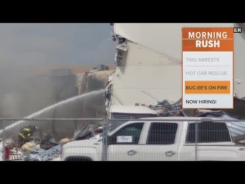 Fire burns former Buc-ee's building in Luling