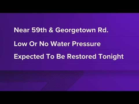 Water main break on Indy's northwest side