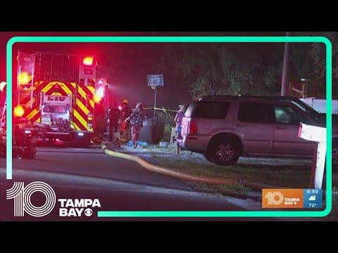 Fire crews putting out fire on 70th North