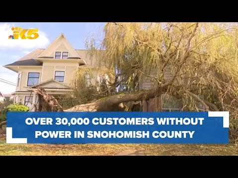 Over 30,000 customers without power in Snohomish County after weekend storm