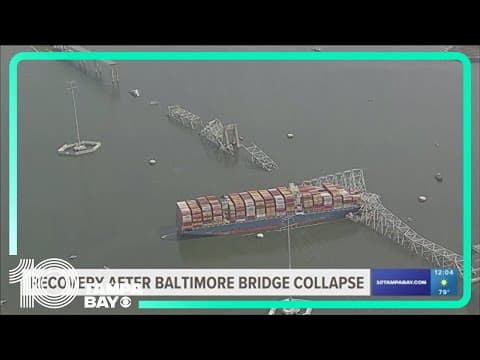 Recovery efforts resume for 6 construction crew members presumed dead in Baltimore bridge collapse