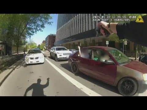 Bodycam video shows police making an arrest after at least 10 cars were broken into at Tuttle Mall