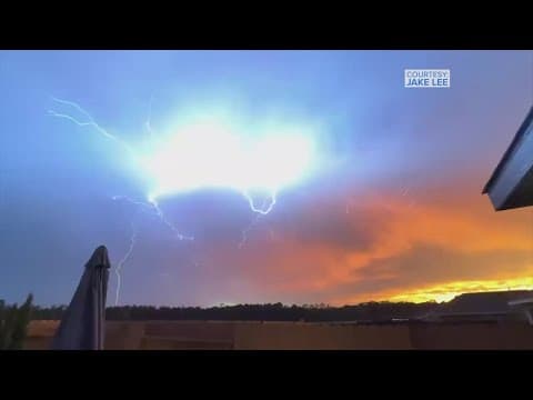 Strong storms bring heavy rain and lightning to Tomball, Magnolia