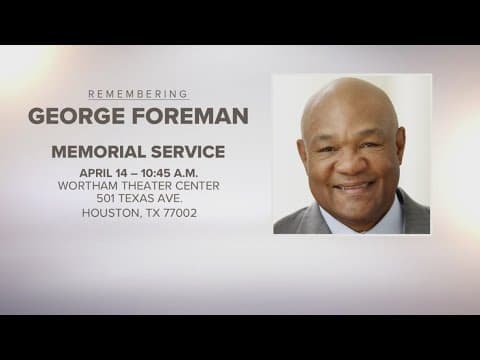 Houston honors the legacy of George Foreman with a celebration of life on Monday