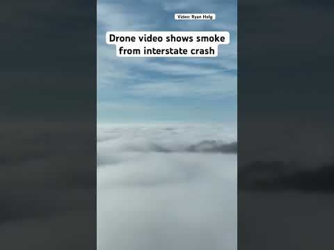 Drone video shows smoke from I-55 multi-vehicle crash