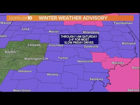 Winter Weather Advisory issued for central Ohio | Jan. 18, 2024
