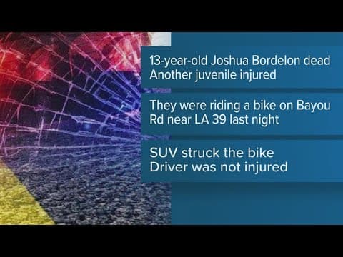 Teen bicyclist dies, another injured after crash in St. Bernard Parish, state police say