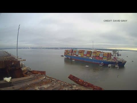 Live: Cargo ship Dali leaves Port of Baltimore