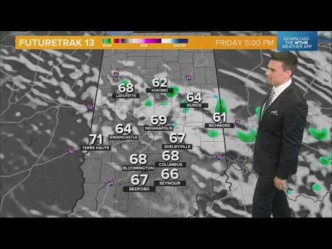 Tracking when we could get light showers through Memorial Day weekend for Indiana