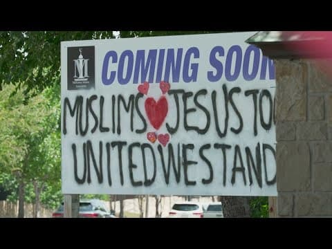 Defaced sign sparks North Texas community to rally behind Muslim community members