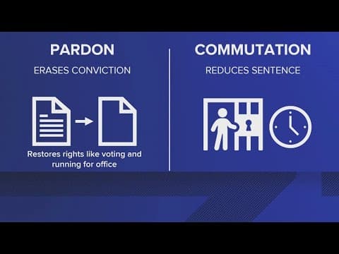 What's the difference between a pardon and commutation?