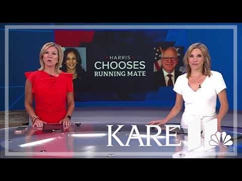 Walz says he wants to bring Minnesota values to the White House as Harris' running mate