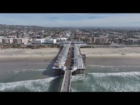 Repair work underway on Pacific Beach's Crystal Pier