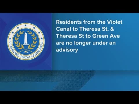 Boil water advisories lifted in St. Bernard Parish