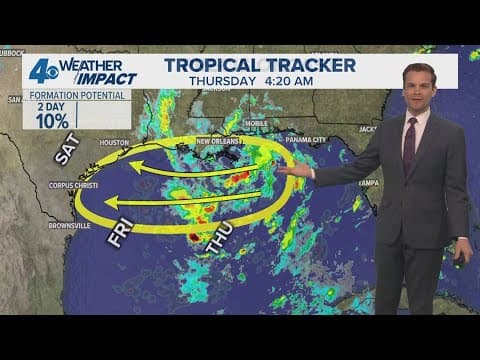 Tropical Update: Disturbance brings heavy showers to northern Gulf