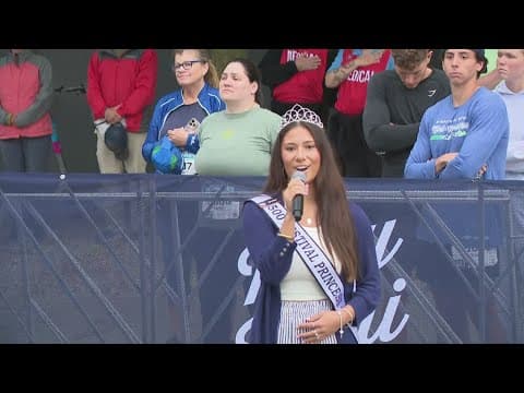 National anthem at the 2025 IU Health 500 Festival Mini-Marathon