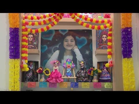 Arlene Alvarez's family sets up altar for Día de Los Muertos