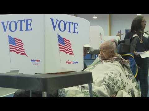 104-year-old woman casts her vote | The Heart of It