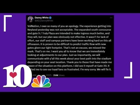 Danny White apologies after issues with getting into Neyland Stadium