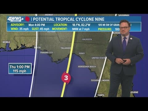 Monday 6PM Tropical Update: Latest tracking on possible hurricane in the Gulf