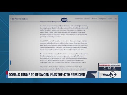 Biden grants preemptive pardons to Milley, Fauci, and Jan. 6 Committee Members