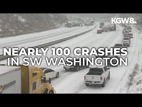 Nearly 100 crashes reported in Southwest Washington during Thursday's winter storm