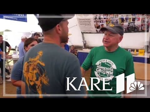 Governor Tim Walz addresses agriculture issues at Farmfest