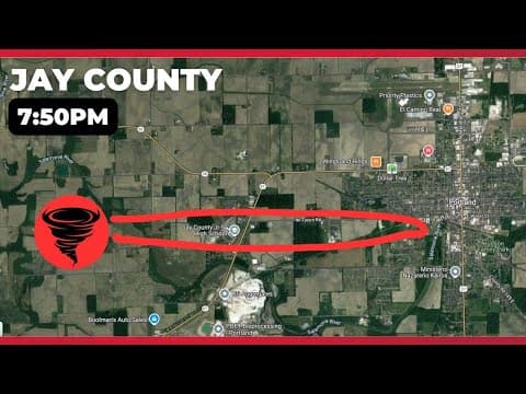 Why there was no warning issued for Sunday's tornadoes in Indiana?