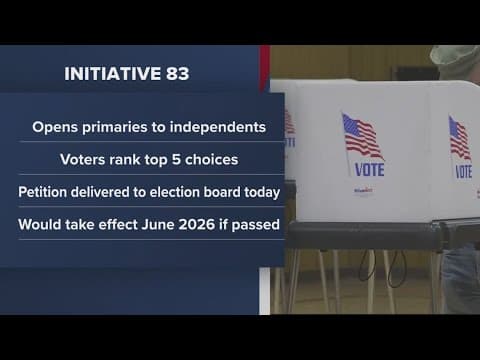 Watch Live: What is Initiative 83? Ranked choice voting and semi-open primaries