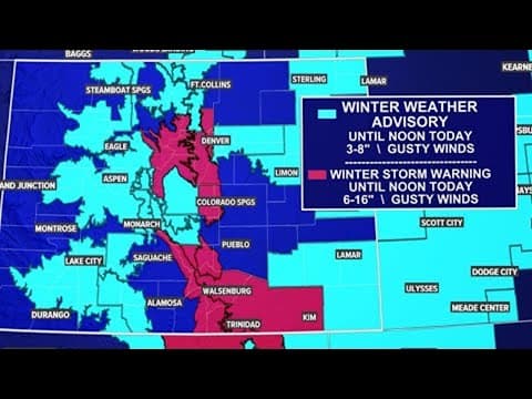 Latest forecast | Snow ending Monday morning across Colorado