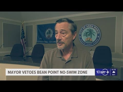 Anna Maria's mayor vetoes no-swim zone ordinance in Bean Point