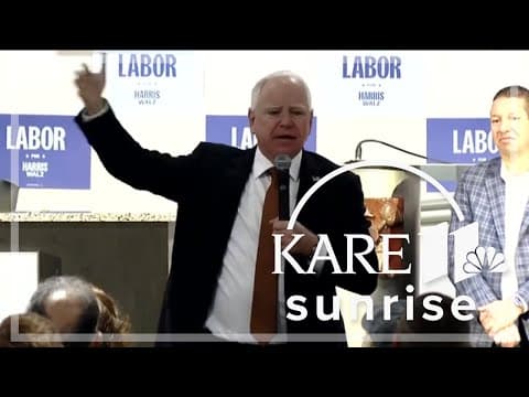 Tim Walz promotes early voting in swing states