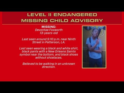 State Police issues Endangered Missing Child Advisory for St. Mary Parish teen