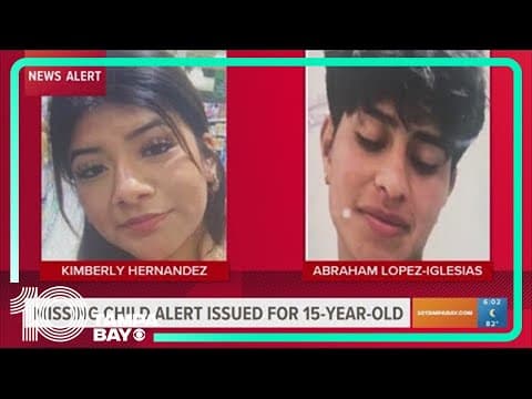 Missing child alert issued for 15-year-old