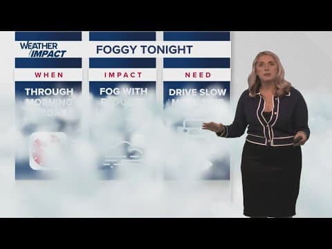Thursday 10PM First Look: Thick fog a concern overnight, storms expected over weekend