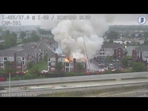 Dozens of residents displaced by northeast Indy apartment fire