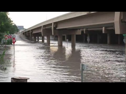 Heavy rain causes highway and street flooding throughout North Texas