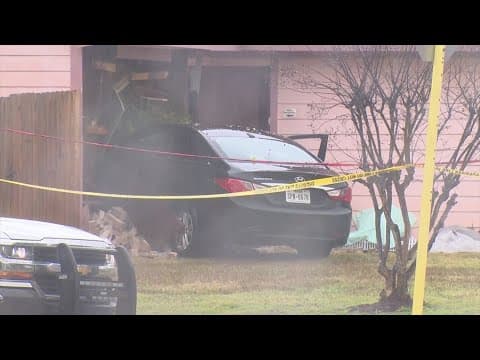 HCSO: Driver found dead after hitting home in NW Harris Co., possibly shot by someone in same car