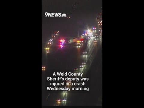 Deputy injured after tractor-trailer hits patrol vehicle on I-25