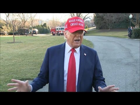 Donald Trump talks to media after meeting with Volodymyr Zelenskyy