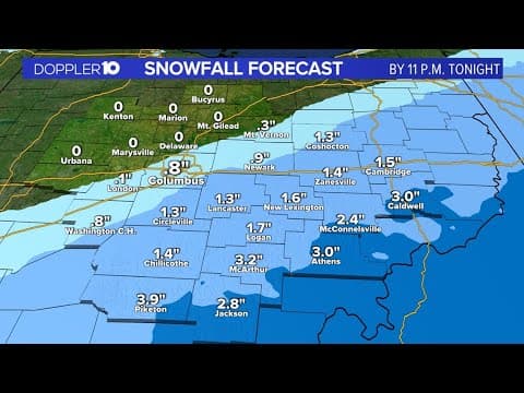 10TV meteorologist Ross Caruso gives update on central Ohio snow