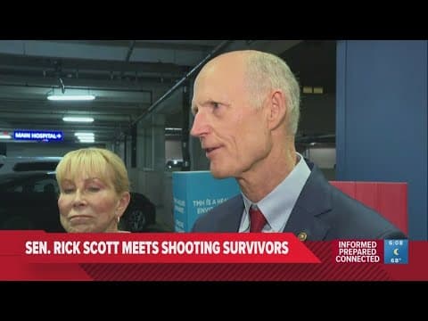 Sen. Rick Scott meets FSU shooting survivors