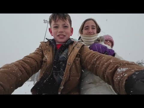 Kids take advantage of the Snow Day in Collin County