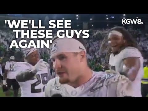 Ducks players react to huge 30-24 win against Penn State
