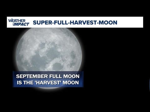 Super Full Harvest Moon visible over Houston Tuesday night