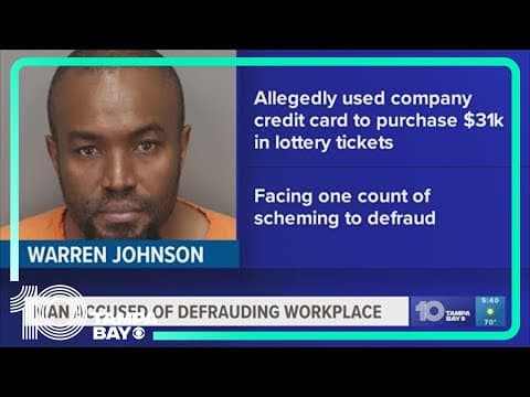 Clearwater man accused of using company credit card to buy $31K in lottery tickets