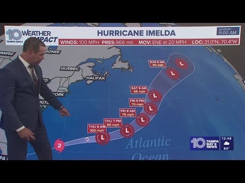 Tracking the Tropics: Hurricane Imelda now a Category 2 as it moves away from Florida