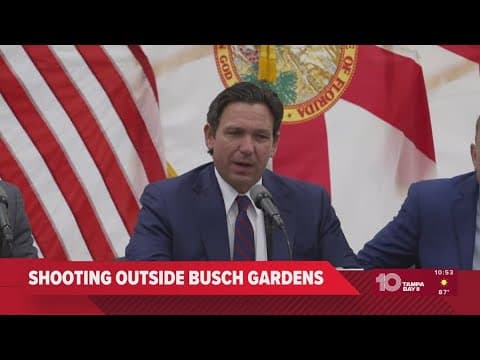 Gov. Ron DeSantis speaks on shooting near Busch Gardens that left Tampa police officer injured