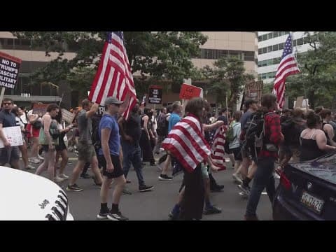 Protests breakout in DC as Military parade takes place